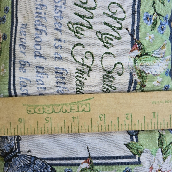 Collections Etc My Sister My Friend Tapestry Weave Throw Pillow Floral Small - Picture 7 of 7